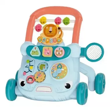 Детские ходунки-каталка с развивающим центром – первые шаги с радостью и пользой голуой Детские ходунки-каталка с развивающим центром – первые шаги с радостью и пользой голуой