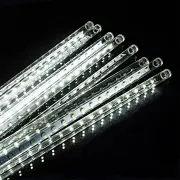 Гірлянда бурульки прозорий шнур 8 шт, 50 см, білі