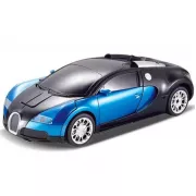 Машинка Трансформер Bugatti Size 18 см Robot Car синяя с пультом