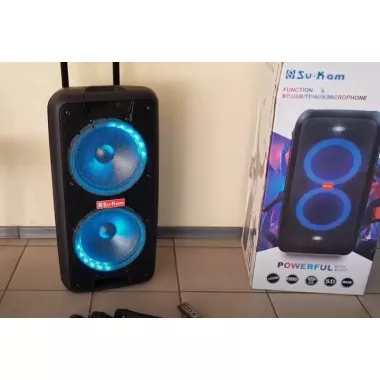 Портативная колонка Su-Kam 1010 + 2 микрофона + BT 12v220v Портативная колонка Su-Kam 1010 + 2 микрофона + BT 12v220v