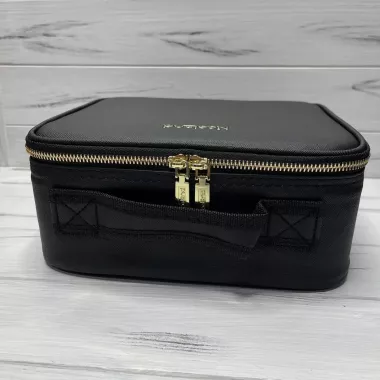 Чорна Органайзер бокс бьюті кейс косметичка валіза сумка для зберігання косметики та приладдя 26х23х10 см