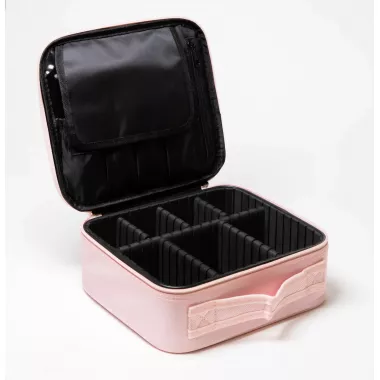 Рожева Органайзер бокс із дзеркалом бьюті кейс косметичка валіза сумка для зберігання косметики та приладдя 26х23х10 см Рожева Органайзер бокс із дзеркалом бьюті кейс косметичка валіза сумка для зберігання косметики та приладдя 26х23х10 см