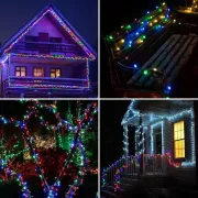 Гирлянда Роса 200 м МУЛЬТИК – зеленая нить, пульт, 8 режимов