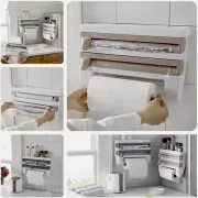 Кухонный диспенсер для пленки, фольги и полотенец Kitchen Roll Triple Paper dispenser, держатель для полотенец