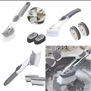 Багатофункціональна щітка для миття посуду DTMA з дозатором та насадками