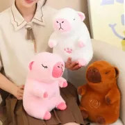 Коричневый Интерактивная дышащая Капибара Snuggle Pulse CapyBuddy 30 см мягкая плюшевая игрушка