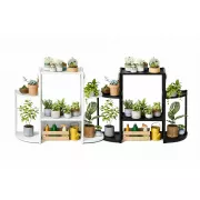 Многоярусная ступенчатая напольная подставка для цветов / Этажерка-стойка для растений