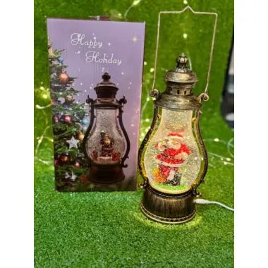 Новогодний музыкальный светильник Санта Масляна Лампа 812