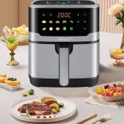 Аерофритюрниця Sokany SK 10085 2200W Аерогриль безмасляна мультипіч для приготування без олії 12л з сенсорним керуванням