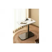 Прикроватный мраморный столик с металлическим основанием DASH-64201