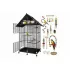 Металева клітка для птахів на колесах з аксесуарами 82х37х37см KP-82 Металева клітка для птахів на колесах з аксесуарами 82х37х37см KP-82