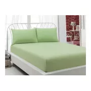 салатове Простирадло махрове на резинці з наволочками Anisa (220х240+30 см)