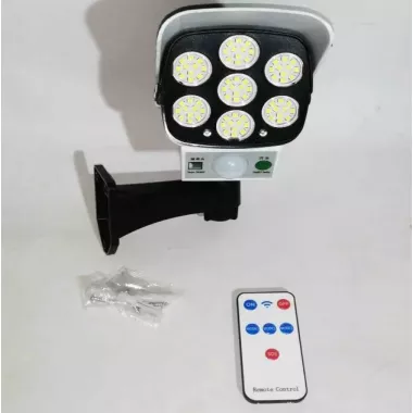 Уличный фонарь на солнечной батарее с датчиком движения и пультом JLP-2178 Фонарь-прожектор в виде камеры