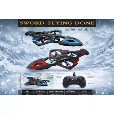 Радіокерований іграшковий дрон L29 з LED-підсвічуванням, обертання 360°, літаючий дрон для трюків