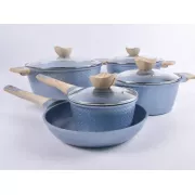 Набор кастрюль BN-339, 9 предметов, ковшик 1,4 л; 2,4л; 4л; 6,3л; сковорода 24см