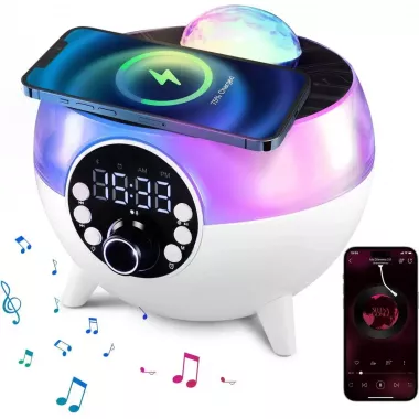 Портативная Bluetooth колонка с RGB-подсветкой, беспроводная колонка с диско-шаром на ножках BLTH-0322