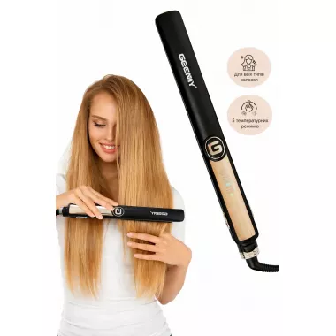 Щипці утюжок для волосся GEMEI GM-416 Чорний
