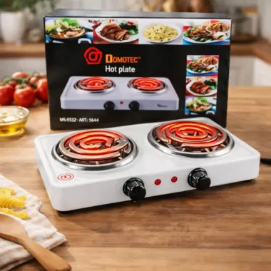 Настольная плита электрическая на 2 конфорки Domotec MS-5532