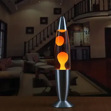Оранжевая Ночник-светильник Лавовая лампа 37 см Лава лампа