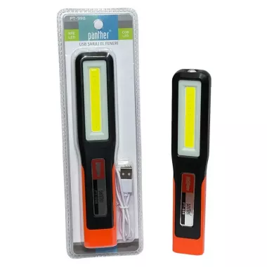 Фонарь аккумуляторный ручной LED с магнитом и крючком COB боковая панель зарядка USB 1200mAh фонарик PT-998 Фонарь аккумуляторный ручной LED с магнитом и крючком COB боковая панель зарядка USB 1200mAh фонарик PT-998