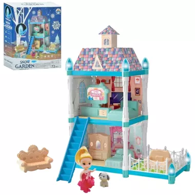 Детская игрушка Кукольный домик Snow Garden 556-66, 2 этажа, 72 детали, в коробке