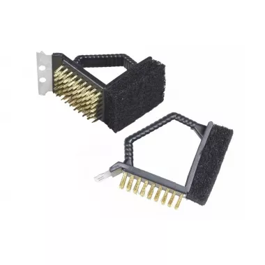 Щетка для чистки барбекю CD-15A с пластиковой ручкой