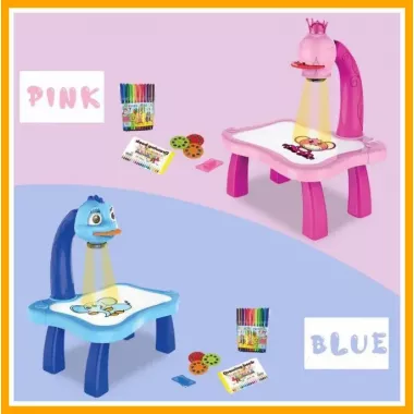 Детский стол проектор для рисования с подсветкой Projector Painting РОЗОВЫЙ