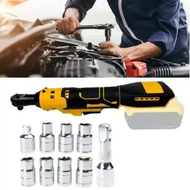 Угловой гайковерт, аккумуляторная трещотка АКБ 48V X-474 желтый Угловой гайковерт, аккумуляторная трещотка АКБ 48V X-474 желтый