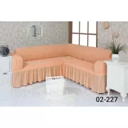 Чехол на угловой диван с оборкой, накидка на диван