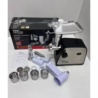 Электромясорубка + соковыжималка и с шинковкой 4 насадки Zepline ZP-203 Электромясорубка + соковыжималка и с шинковкой 4 насадки Zepline ZP-203