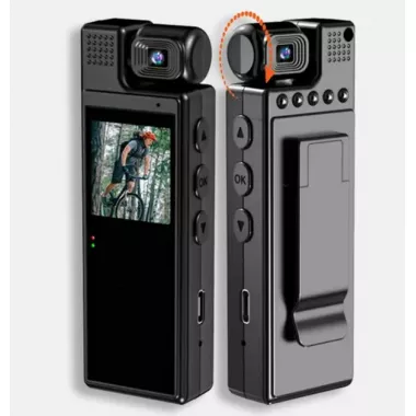 Видеокамера нагрудная Wi-Fi аккумуляторная боди камера с дисплеем 1.3 дюйма регистратор с фиксацией клипсой UKC L9