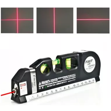 Лазерный уровень со встроенной рулеткой FIXIT Laser Level Pro 3 4в1 рулетка линейка
