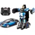 Машинка Трансформер Bugatti Size 18 см Robot Car синя з пультом