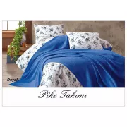 Постільна білизна з вафельним покривалом La Villa Mavi Синій