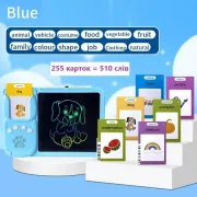Говорящие обучающие карточки Монтессори для изучения английского языка 2в1 интерактивный планшет и цветная LCD доска для рисования 224 слов мышка Розовый