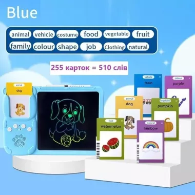 Говорящие обучающие карточки Монтессори для изучения английского языка 2в1 интерактивный планшет и цветная LCD доска для рисования 224 слов мышка Розовый Говорящие обучающие карточки Монтессори для изучения английского языка 2в1 интерактивный планшет и цветная LCD доска для рисования 224 слов мышка Розовый