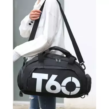Спортивная сумка для спортивных вещей черного цвета T60 Сумка-рюкзак спортивная на 35 л