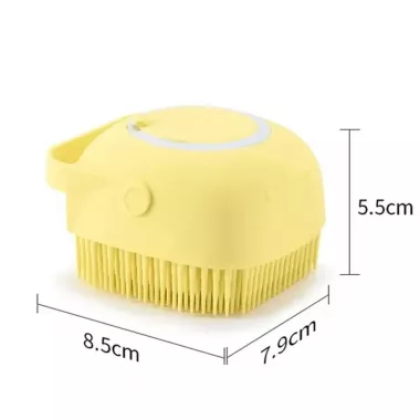 Детская силиконовая массажная мочалка губка для ванны с дозатором