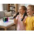 Мини-детское караоке K12 с 2 беспроводным микрофоном, портативная колонка с LED подсветкой BLACK