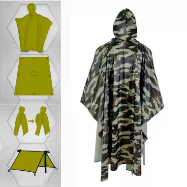 Камуфляжний дощовик військовий, Дощовик Плащ-Намет, Пончо Дощовик для ЗСУ, Дощовик армійський