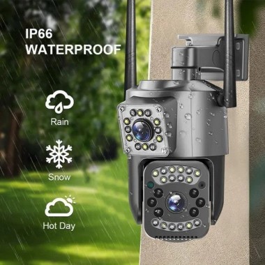 Уличная камера с двумя линзами SC03 V380pro ART 8761 поддержка 4G