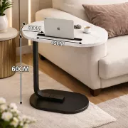 Прикроватный столик с мраморной столешницей и подставкой под планшет 28×45×60 см