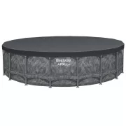 Каркасный круглый бассейн 549х132 см на 26 000 л с фильтр-насосом, лестницей, тентом Bestway 561KC