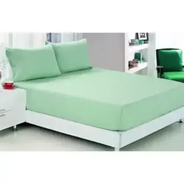 мятне Простирадло махрове на резинці з наволочками Anisa (220х240+30 см)