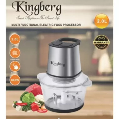 Подрібнювач побутовий електричний з чашею 2 л 800 Вт Kingberg KB-2009 Подрібнювач побутовий електричний з чашею 2 л 800 Вт Kingberg KB-2009