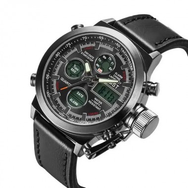 Наручные мужские часы AMST Watch / Армейские мужские часы с подстветкой влагостойкие