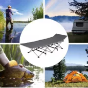 Раскладная кровать с ножками/ раскладушка /раскладной шезлонг (190х68х36) Grey