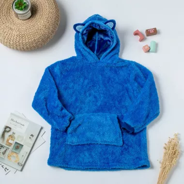 Блакитний Дитяча іграшка-толстовка плед трансформер з капюшоном та рукавами 3 в 1 Huggle Pets Hoodie