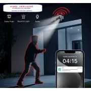 Поворотная WiFi камера 2 линзы 4к / Видеокамера с солнечной панелью 8mp