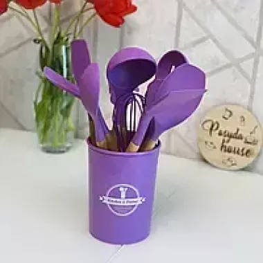 Набор кухонных принадлежностей силиконовый Kitchen Set RB-2239 розовый (12 предметов) Набор кухонных принадлежностей силиконовый Kitchen Set RB-2239 розовый (12 предметов)